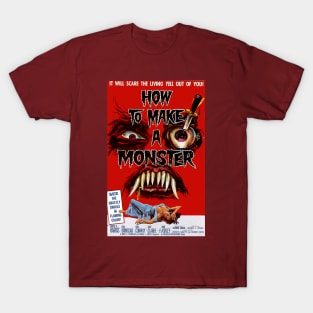 Classic Horror Movie Poster - How to Make a Monster T-Shirt